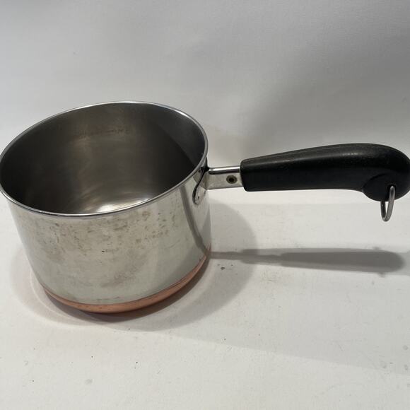 Vintage Revere Ware 1.5 Qt Copper Bottom Sauce Pan Pot No Lid Clinton ILL - Picture 5 of 5
